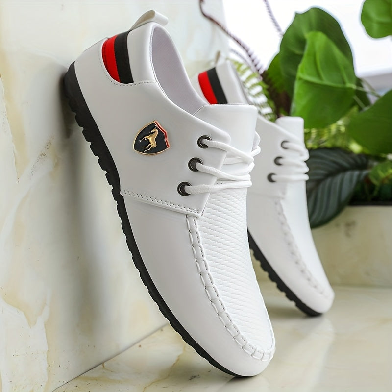 A Pair of Men's Fashion Casual Shoes, Trendy Versatile Sports Casual Men's Shoes, Comfortable Breathable Driving Shoes