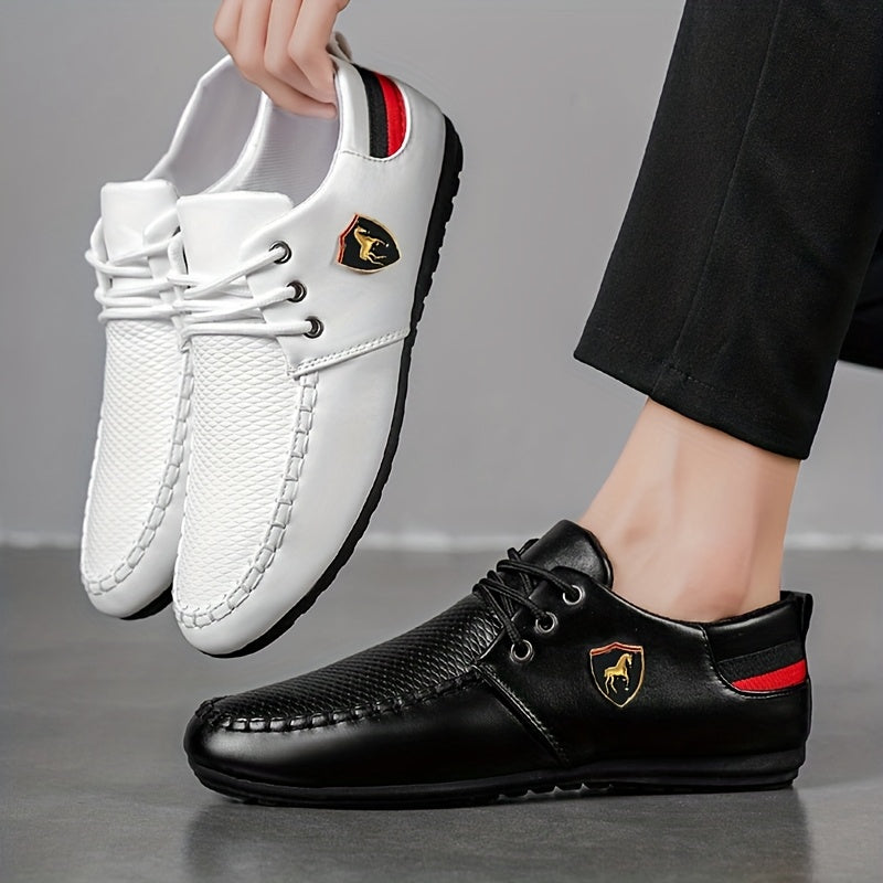 A Pair of Men's Fashion Casual Shoes, Trendy Versatile Sports Casual Men's Shoes, Comfortable Breathable Driving Shoes