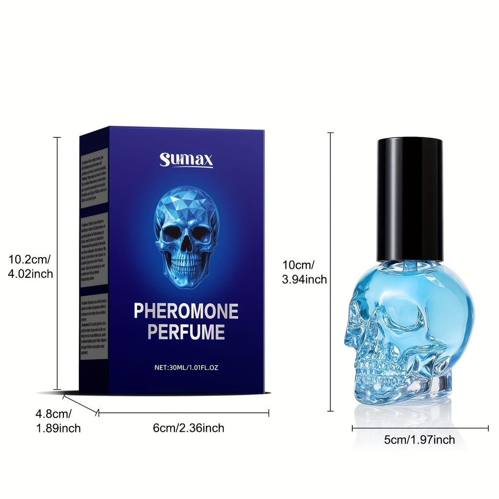 Pheromone Perfume, Long-Lasting Fragrance, Scented, Skull Bottle Design, Sophisticated Minimalism, A Perfume Designed Exclusively for Men, Father's Day or Boyfriend's Gift, Holiday Gift