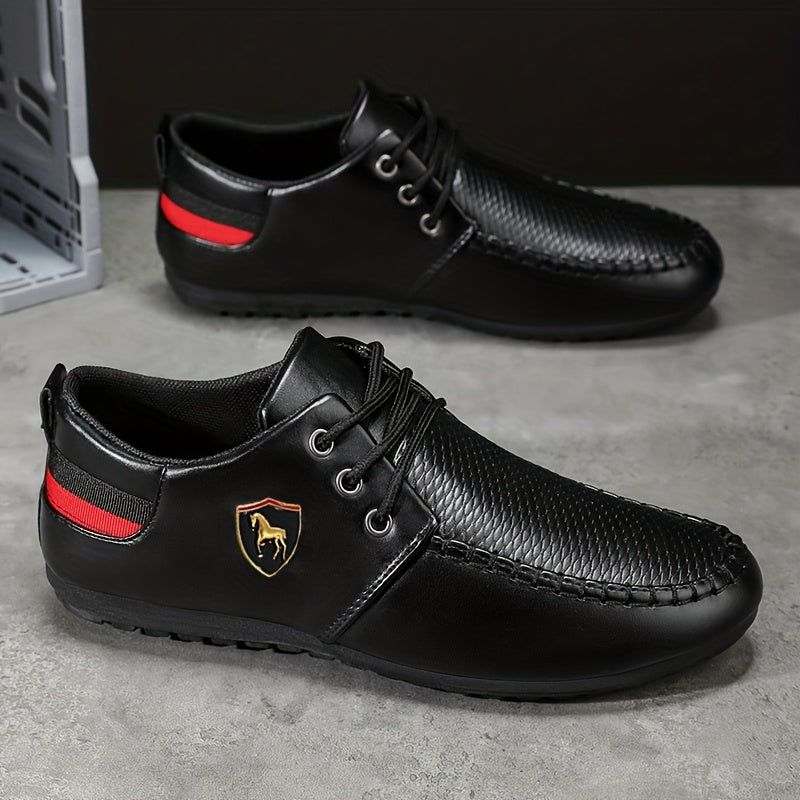 A Pair of Men's Fashion Casual Shoes, Trendy Versatile Sports Casual Men's Shoes, Comfortable Breathable Driving Shoes