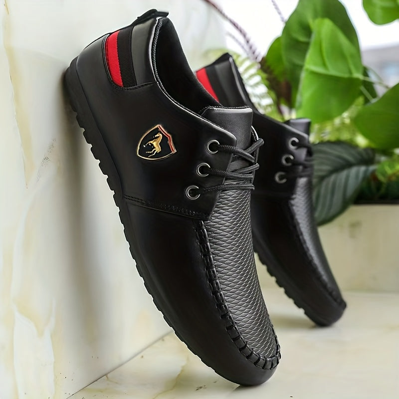 A Pair of Men's Fashion Casual Shoes, Trendy Versatile Sports Casual Men's Shoes, Comfortable Breathable Driving Shoes