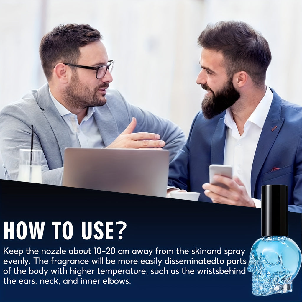 Pheromone Perfume, Long-Lasting Fragrance, Scented, Skull Bottle Design, Sophisticated Minimalism, A Perfume Designed Exclusively for Men, Father's Day or Boyfriend's Gift, Holiday Gift