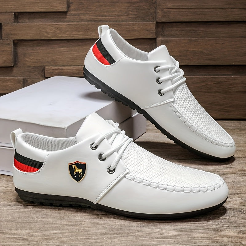 A Pair of Men's Fashion Casual Shoes, Trendy Versatile Sports Casual Men's Shoes, Comfortable Breathable Driving Shoes