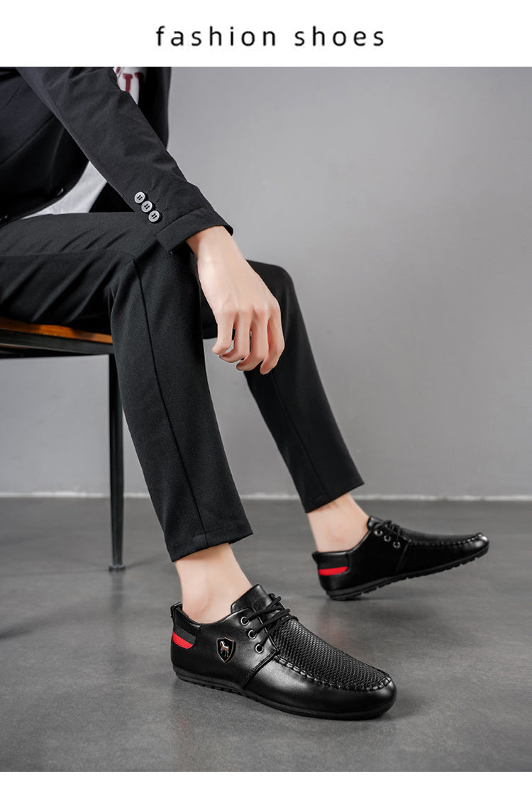 A Pair of Men's Fashion Casual Shoes, Trendy Versatile Sports Casual Men's Shoes, Comfortable Breathable Driving Shoes