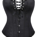 A Women's Strapless Elegant Satin Waist Cinched Tight Top, Classic Black High-end Back Tied Tight Corset, Stylish Design with a Cinched Waist and Beautiful Fit, Suitable for Party Outfits and Daily Wear