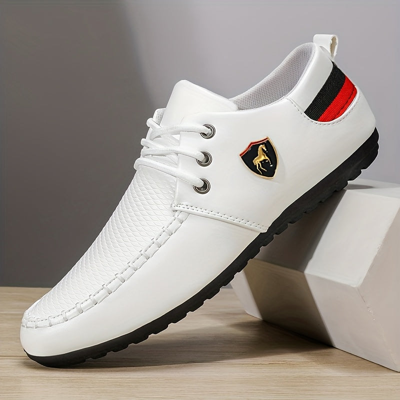 A Pair of Men's Fashion Casual Shoes, Trendy Versatile Sports Casual Men's Shoes, Comfortable Breathable Driving Shoes