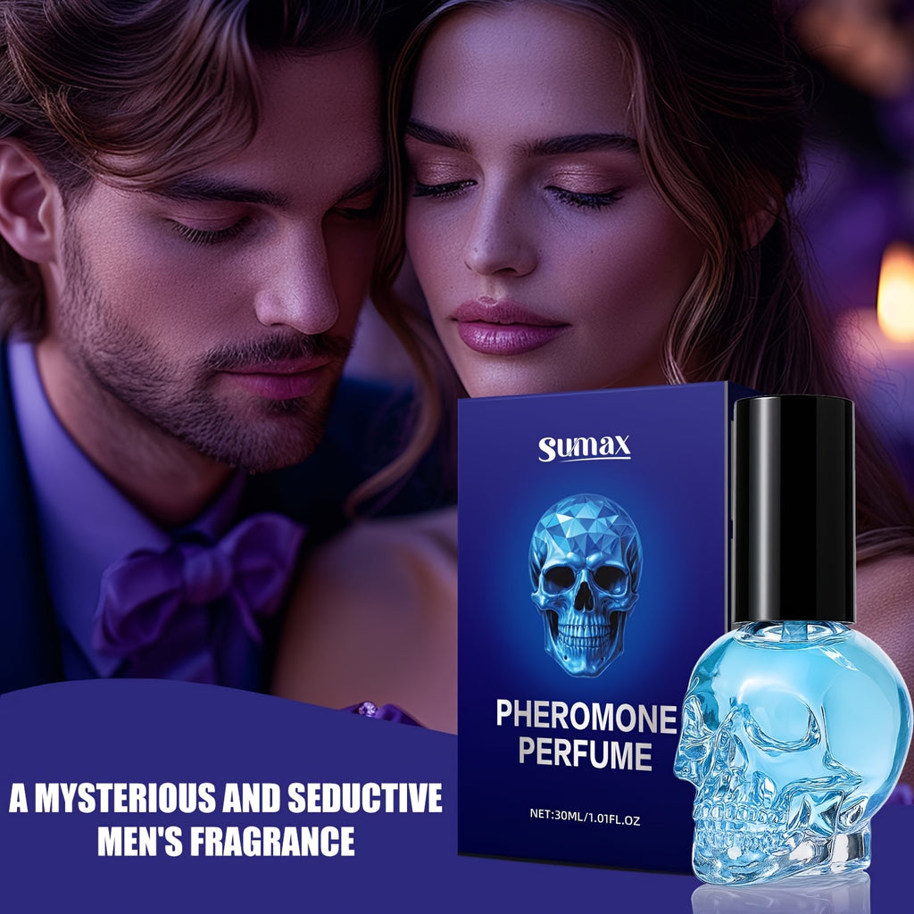 Pheromone Perfume, Long-Lasting Fragrance, Scented, Skull Bottle Design, Sophisticated Minimalism, A Perfume Designed Exclusively for Men, Father's Day or Boyfriend's Gift, Holiday Gift