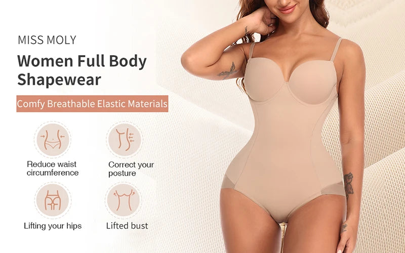 Women Slimming Bodysuits Shapewear Tops Tummy Control Invisible Body Shaper Waist Trainer Sexy Lingerie Underwear Jumpsuit by KATA - Tropical Star