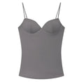HXAO Sleeveless Crop Tops For Woman Corset Camisole Brown Top Women Bodycon Backless Sexy Tops With Straps Bustier Tank Tops by Kata