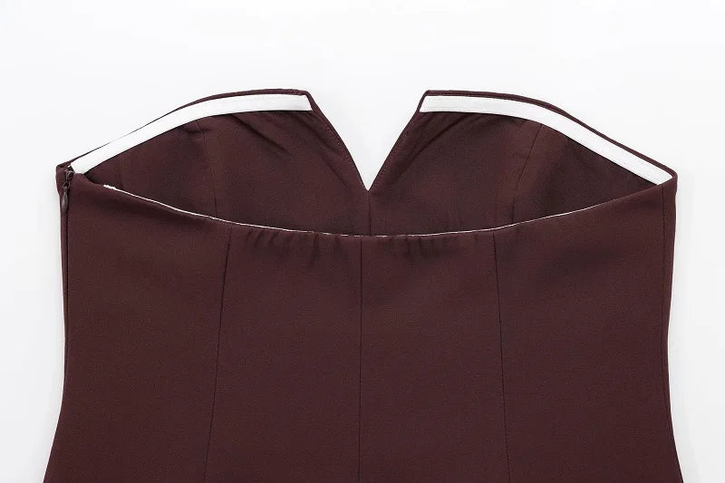 MUJER off Shoulder Tube Top Women Sexy Strapless Crop Top Woman Fashion Backless Short Tops for Women Spring Bustier Vest Top