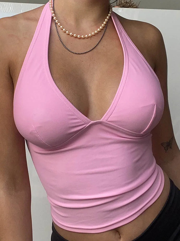 Sexy Off Shoulder Top Ladies 2025 Club Party Outfits Sheath Pure Sleeveless Bare Back Sexi Women Summer Crop Top