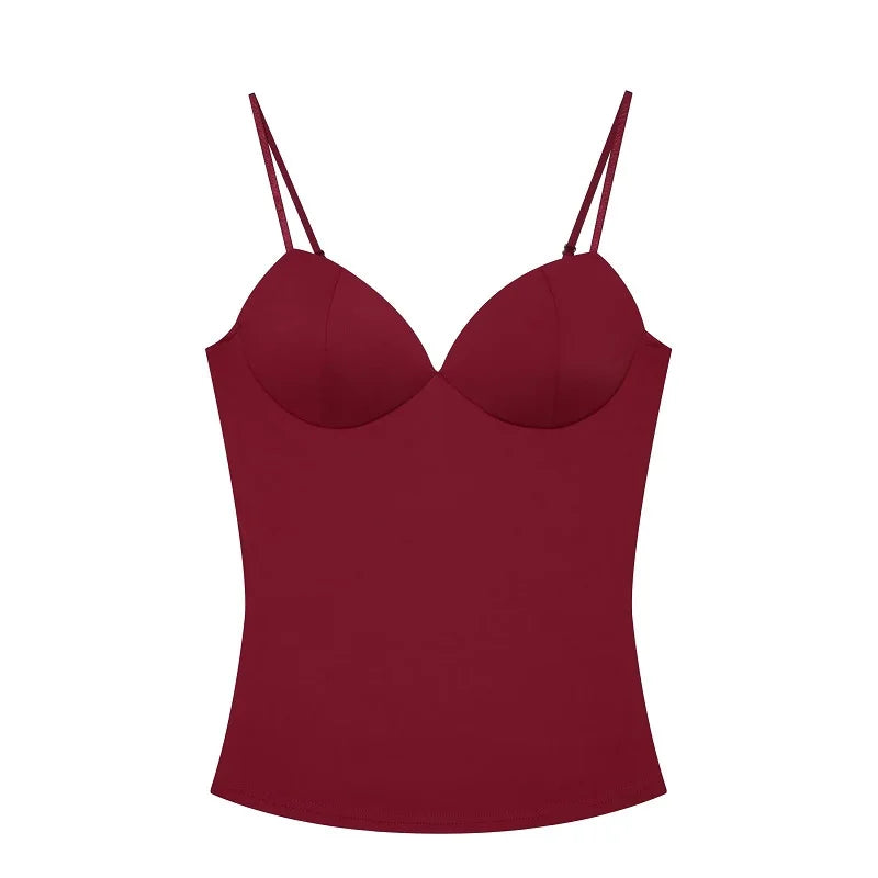 MUJER Sexy Corset Crop Top Woman Camisole Backless Short Tops for Women Sleeveless Bustier Tops Women Straps Tube Top Female