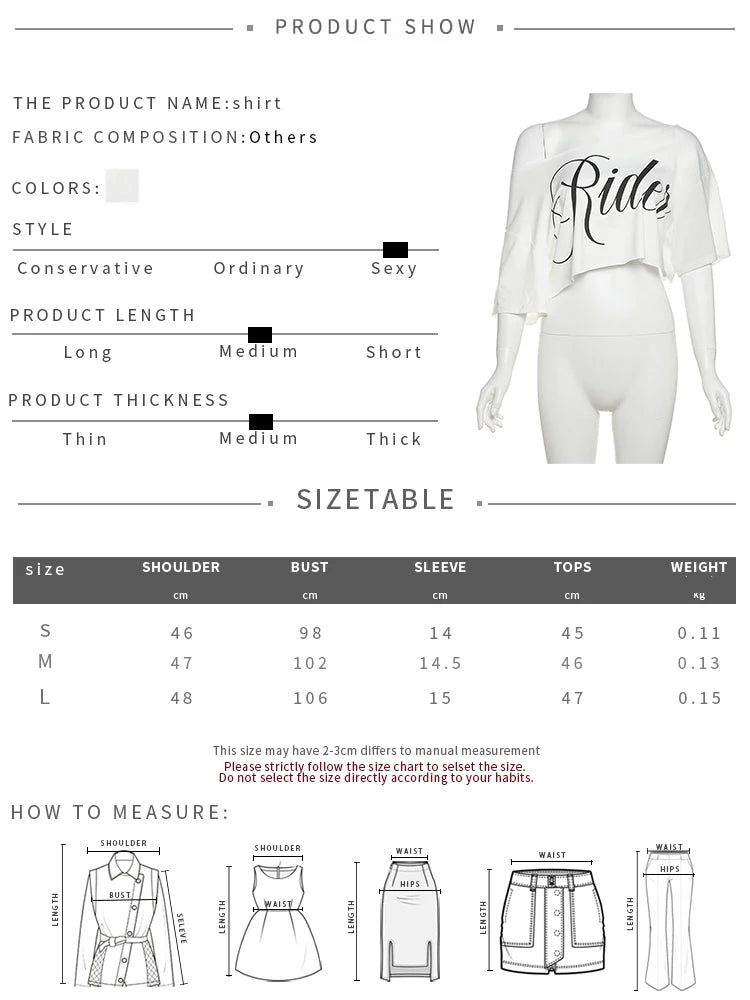 Weird Puss Letter Print Crop Tops Women Summer Trend Wild Biased Collar Street Skinny Simple Classic Streetwear Daily Soft Tees by KATA - Tropical Star