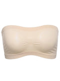 Women’s Strapless Seamless Tube Top Bra Anti-Slip Wireless Bandeau for Summer Outfit