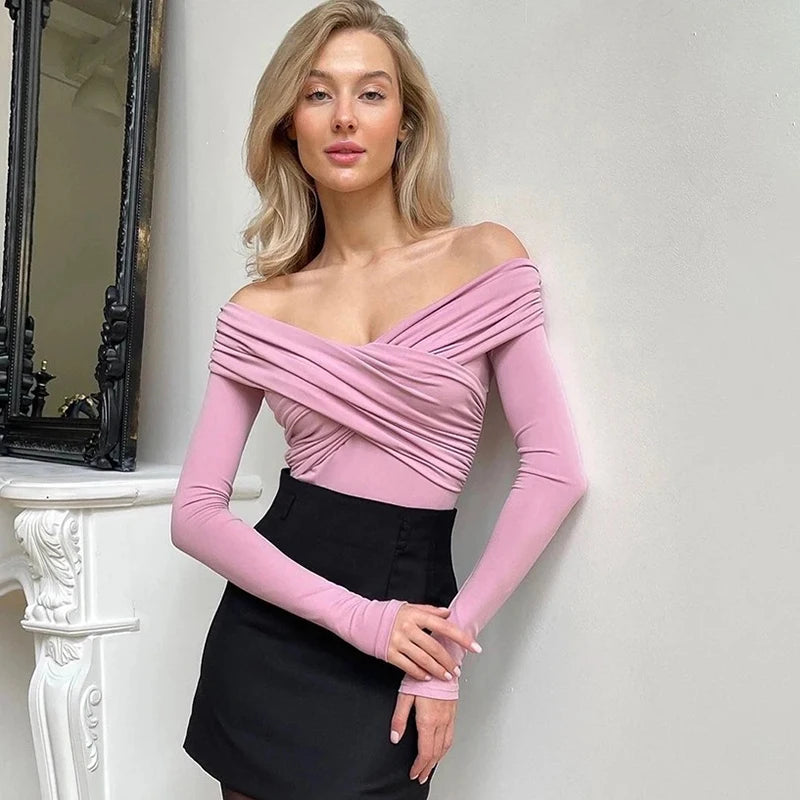 Women Bodysuits New Autumn Sexy Backless Solid Corset Slim Fashion Crossed Bodysuits Long Sleeves Casual Female Elegant Rompers by KATA - Tropical Star