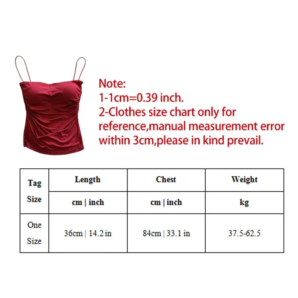 Y2K Sexy Tank Tops Women Spaghetti Strap Crop Top With Bra Bodycon Sleeveless Cami Tube Top Basic Camisole Tees Korean Clothes