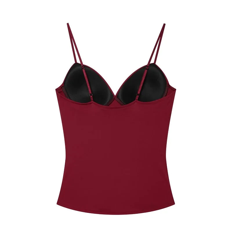 MUJER Sexy Corset Crop Top Woman Camisole Backless Short Tops for Women Sleeveless Bustier Tops Women Straps Tube Top Female