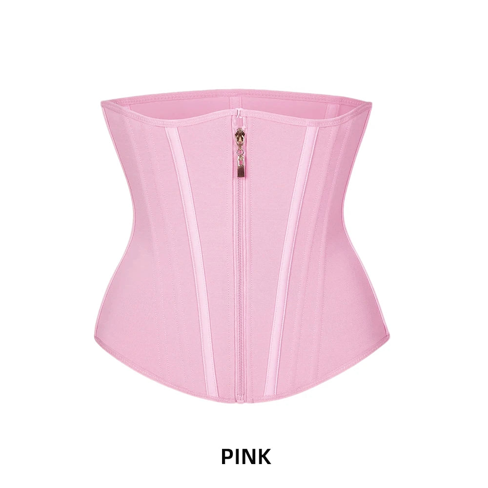 Zipper Hook Closure Basic Waist Trainer For Women Tummy Control Zipper Hook Closure Underbust Corset Cincher Hourglass Body Shaper, Back Support, 4 Steel Ribs, Suitable For Underwear And Daliwear