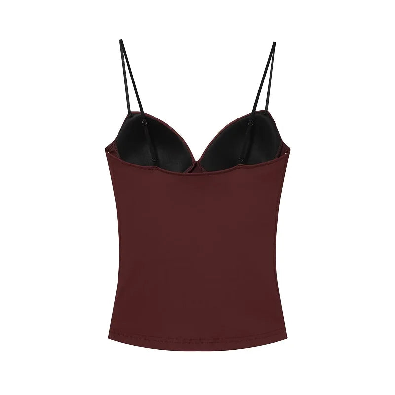 MUJER Sexy Corset Crop Top Woman Camisole Backless Short Tops for Women Sleeveless Bustier Tops Women Straps Tube Top Female