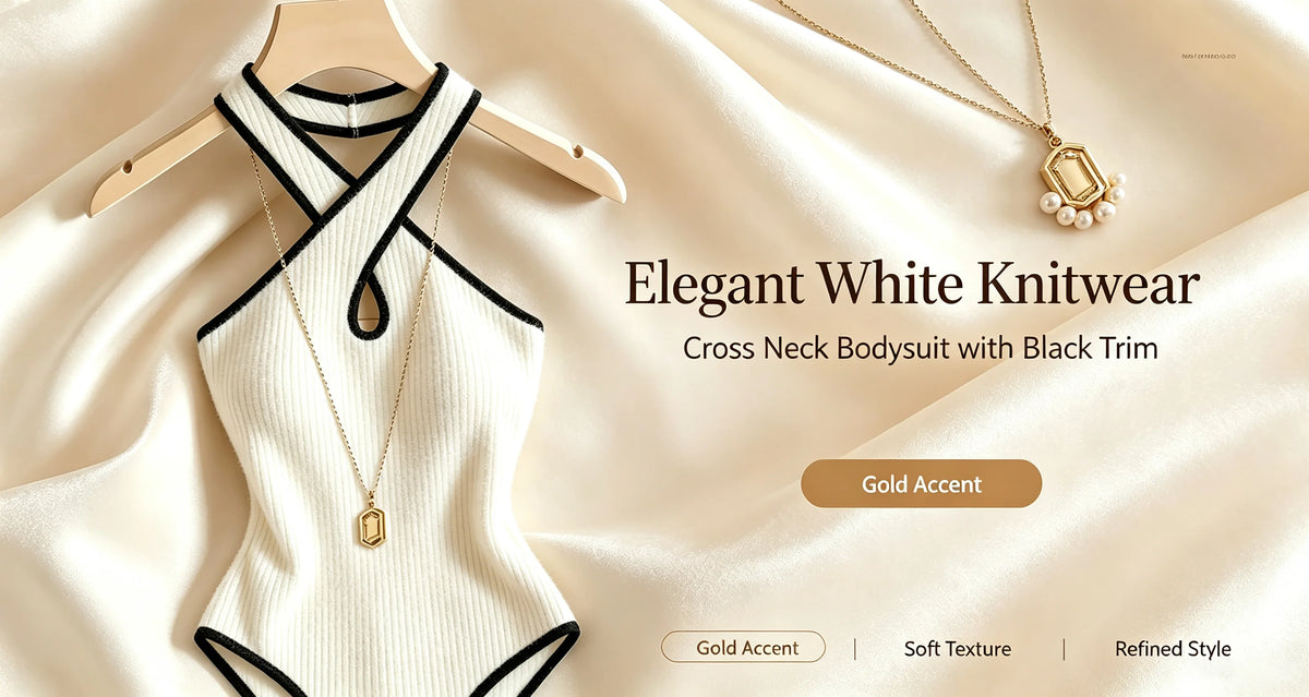 3pc Y2K Fashion Halter Bodysuit Criss Cross Neck Cutout Ribbed Knit Contrast Trim Slim Women Sleeveless Body Suit Club Outfit