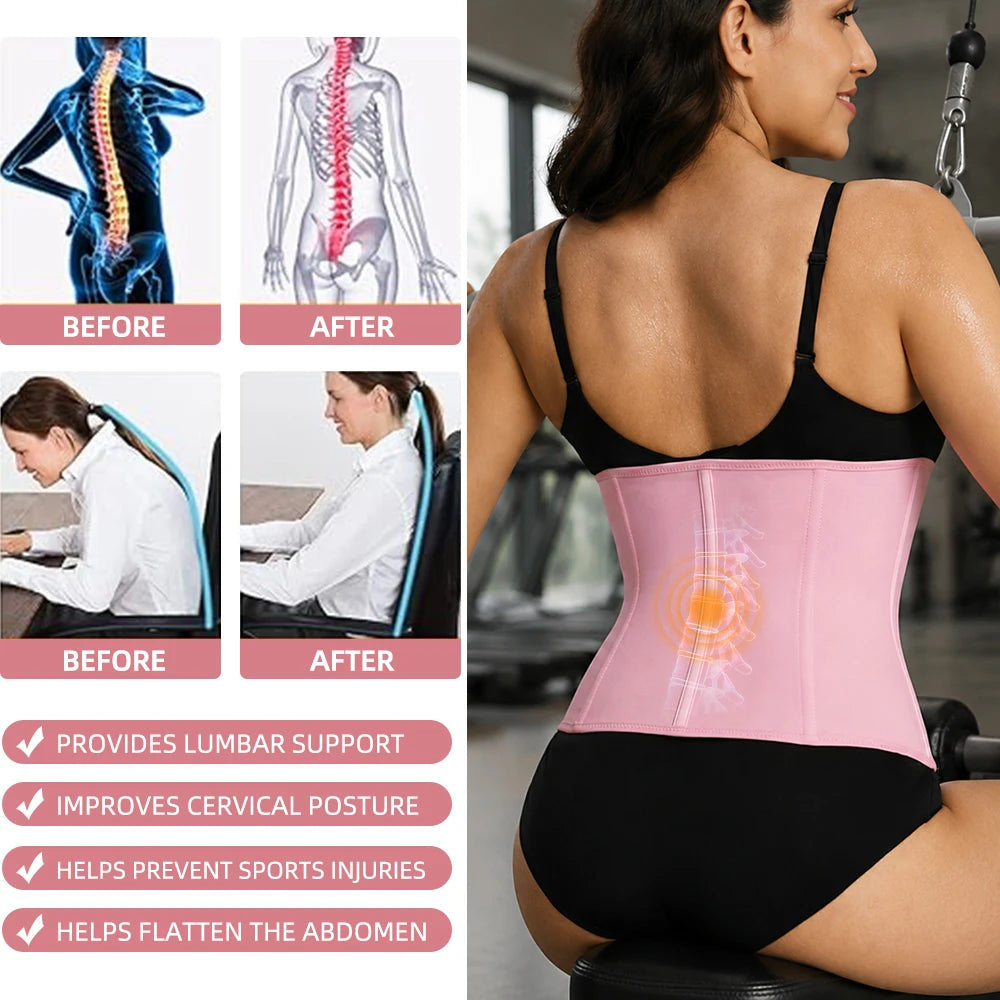 Zipper Hook Closure Basic Waist Trainer For Women Tummy Control Zipper Hook Closure Underbust Corset Cincher Hourglass Body Shaper, Back Support, 4 Steel Ribs, Suitable For Underwear And Daliwear