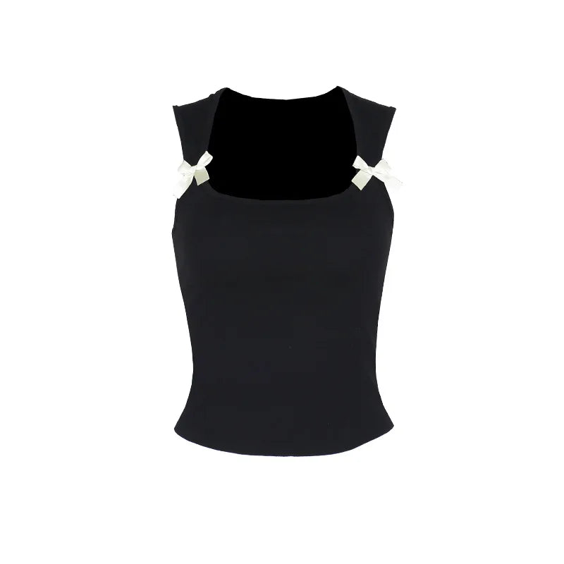 Gothic Print Black Tube Top Women Strapless Skinny Cropped Tops Summer Casual Chic Graphic Tees Y2K Streetwear Vest Basic