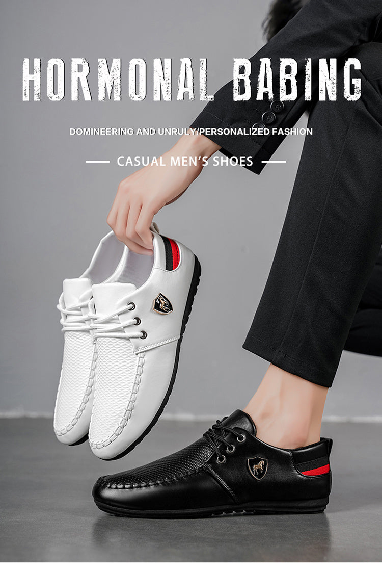 A Pair of Men's Fashion Casual Shoes, Trendy Versatile Sports Casual Men's Shoes, Comfortable Breathable Driving Shoes