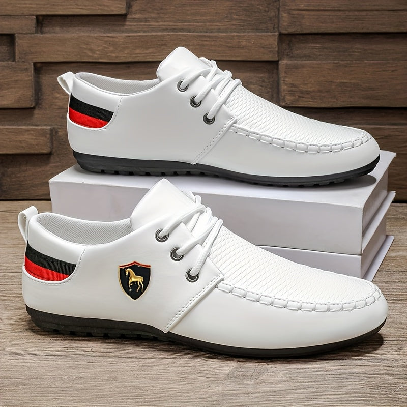 A Pair of Men's Fashion Casual Shoes, Trendy Versatile Sports Casual Men's Shoes, Comfortable Breathable Driving Shoes