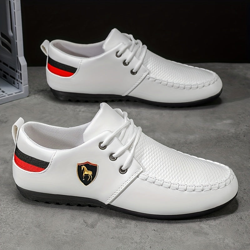 A Pair of Men's Fashion Casual Shoes, Trendy Versatile Sports Casual Men's Shoes, Comfortable Breathable Driving Shoes