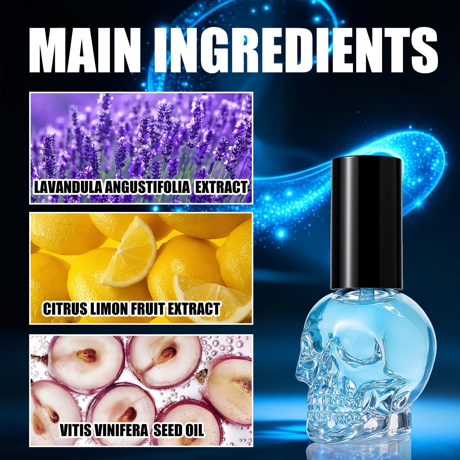 Pheromone Perfume, Long-Lasting Fragrance, Scented, Skull Bottle Design, Sophisticated Minimalism, A Perfume Designed Exclusively for Men, Father's Day or Boyfriend's Gift, Holiday Gift
